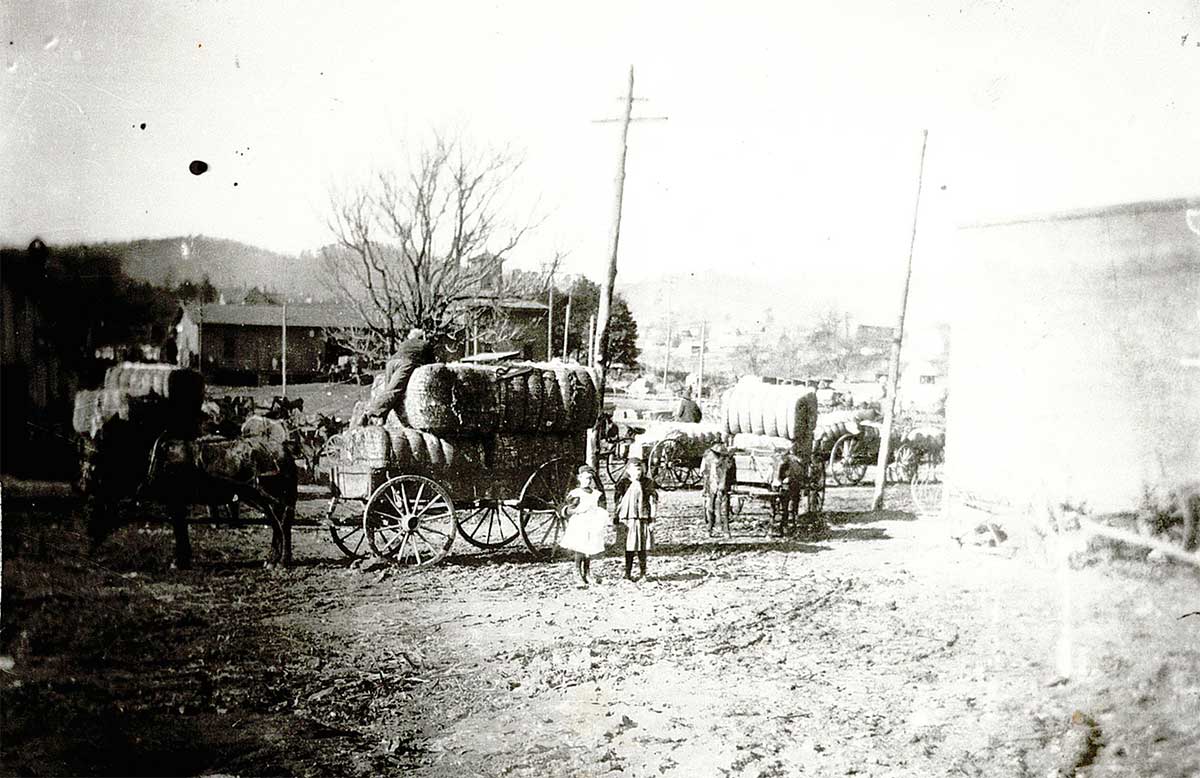 people lined up at train depot