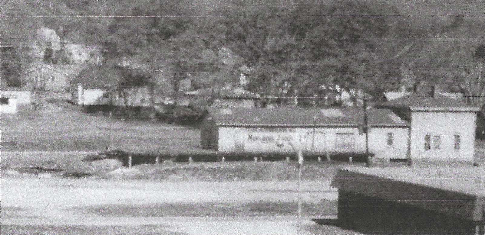 distant view of oxford train depot